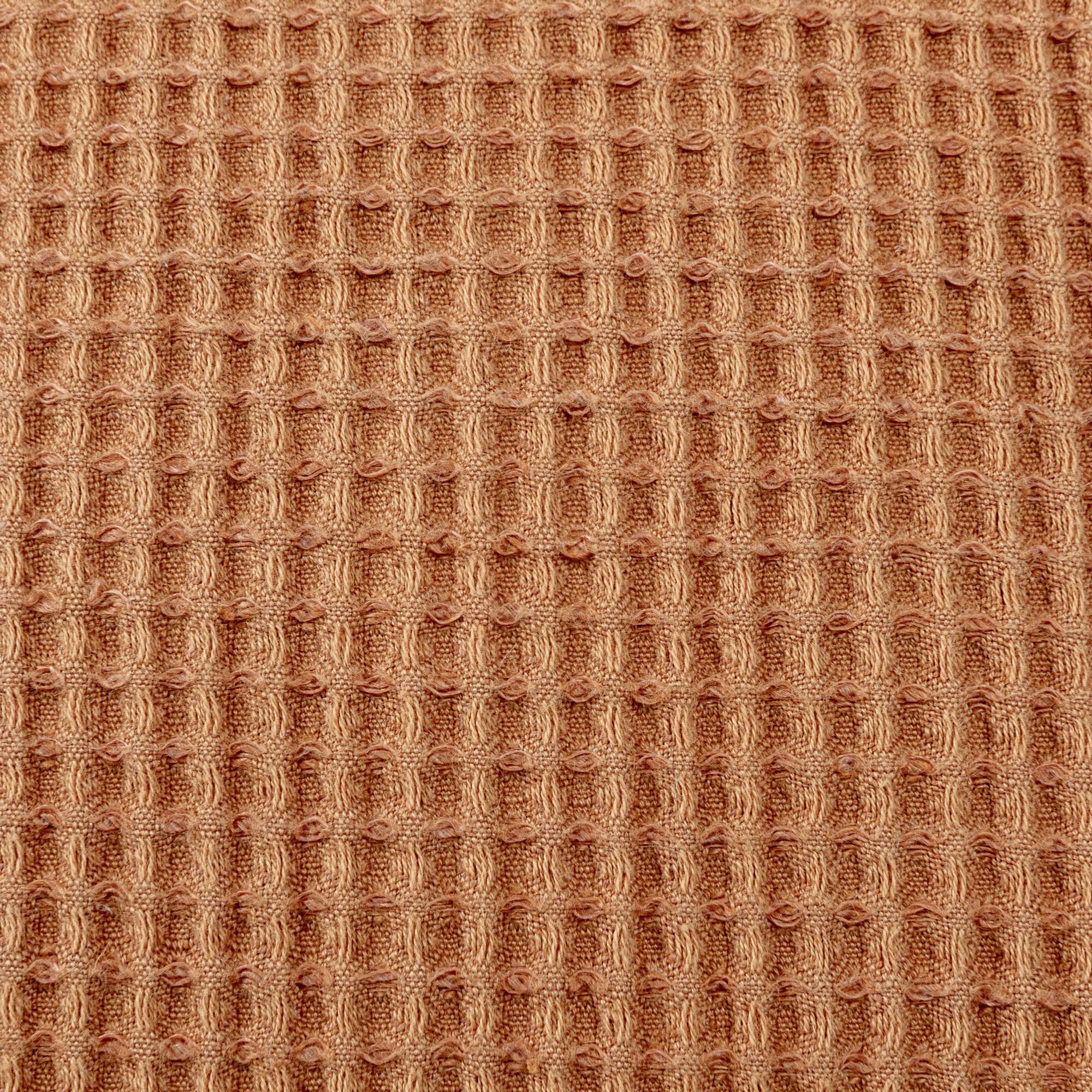 Hello Honey® Terra Cotta Woven Linen & Cotton Waffle Pillow
